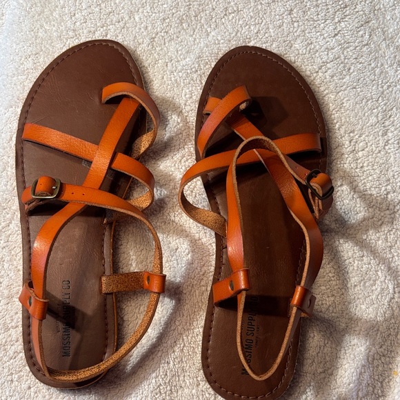 Mossimo Supply Co. Shoes - Mossimo Supply Co. Orange and Brown Sandals